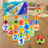 Qukir Bowling Set for Kids – Educational Outdoor & Indoor Toy for Boys & Girls Ages 1–6 | Toddler Learning Game Gift