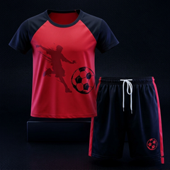 Boys T-Shirt & Shorts Set – Junior Football Training Kit for Kids (Age 5–12) | Breathable Summer Sportswear