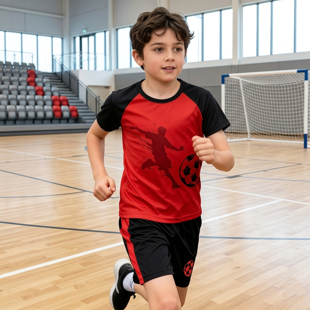 Boys T-Shirt & Shorts Set – Junior Football Training Kit for Kids (Age 5–12) | Breathable Summer Sportswear