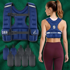 Sportneer Adjustable Weighted Vest for Women – 2.7–4.5kg / 4.5–8.16kg Walking & Training Vest with Adjustable Weight Packs